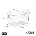 4504. transparent box-square medium size [cannot be stacked]