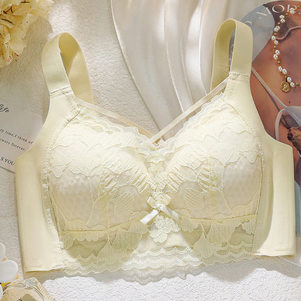 Plus-Size Seamless Bra for Women, Wireless Push-Up Bra for Fuller Figures, Anti-Sagging, Minimizes Large Busts, Thin Style