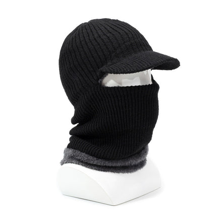 New Men's Hat with Fleece Lining, Thickened for Outdoor Use, Unisex Winter Pullover Beanie, Windproof for Northeast Cold