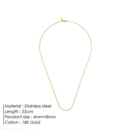 Cross-border foreign trade jewelry in stock wire chain ladies clavicle chain versatile fashion solid round snake necklace