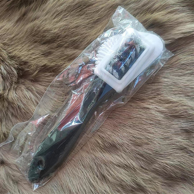 Flip fur pig peel cloth surface frosted anti-velvet leather cleaning steel metal cylinder brush eraser renovation care wholesale