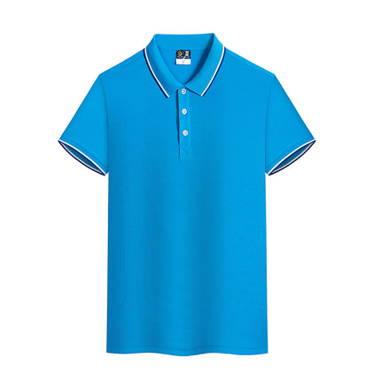 Siro-Spun Cotton Workwear Polo Shirt for Men and Women, Short-Sleeved T-Shirt, Work Uniform Polo Shirt with Logo Printing Recommended