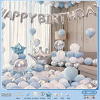 JT-SR01-11 water blue and white crown suit [paper card packaging] [dispensing and ribbon]]
