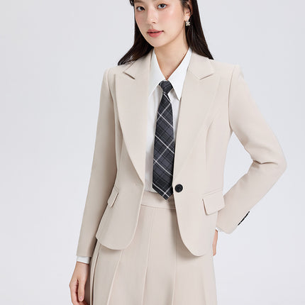 College Style Petite Outfit Set for Women Commuting Formal Wear University Student Exam Defense Interview Suit Dress Set