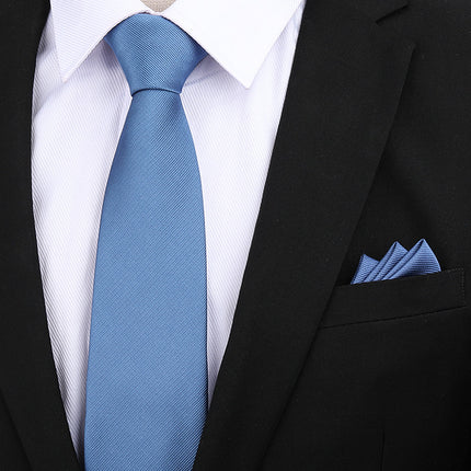 Formal wear wedding tie men's 8CM bridegroom wedding Korean style wine red business tie narrow zipper lazy men and women