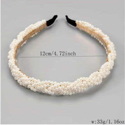 European and American Imitation Pearl Hair Band French Retro Hair Stamp Summer High-end Headband Women's New Super Fairy Hair Accessories