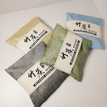 500g new car formaldehyde absorption in addition to odor activated carbon bamboo charcoal bag car carbon bag in addition to formaldehyde bamboo charcoal bag manufacturers wholesale
