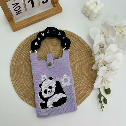 Cartoon Cute Mobile Phone Bag, Cute and Versatile Handbag, Mini Knitted Small Tote Bag, Shoulder Bag, Crossbody Handbag