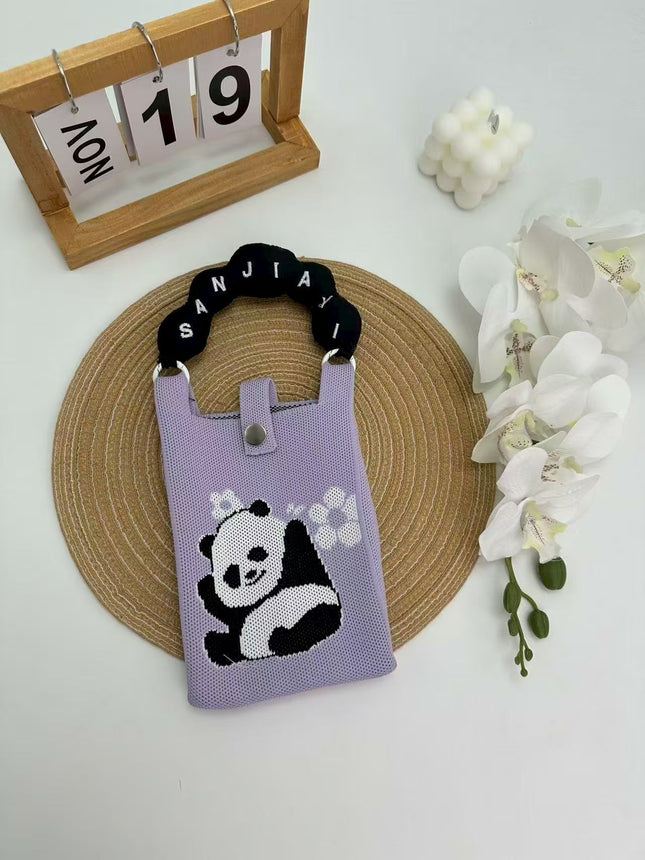 Cartoon Cute Mobile Phone Bag, Cute and Versatile Handbag, Mini Knitted Small Tote Bag, Shoulder Bag, Crossbody Handbag