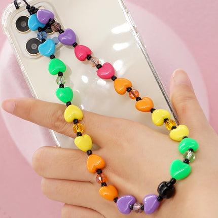 Factory direct supply handmade beaded mobile phone lanyard bluetooth speaker lanyard flashlight fan selfie stick U disk sling