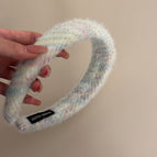 3#Blue candy-colored plush headband
