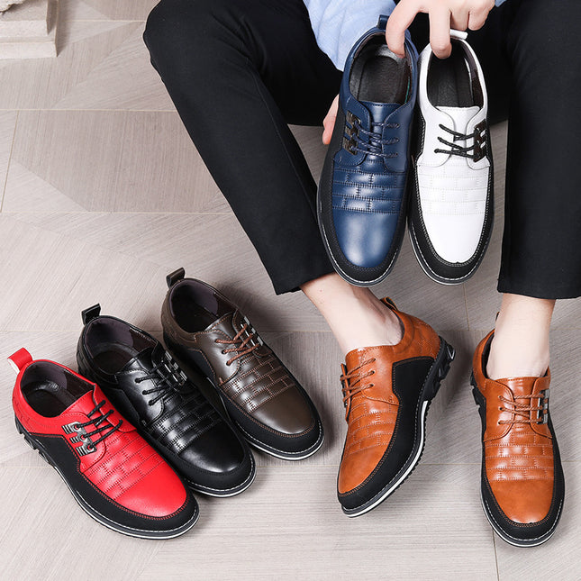 Cross-border Amazon Board Shoes Men's New Shoes Summer Fashion Men's Shoes Casual Shoes plus size British Style Lace-up