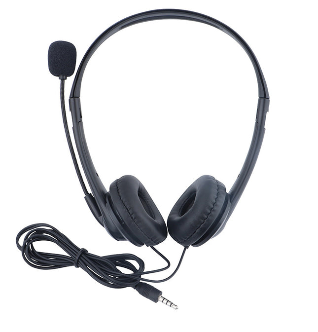in stock cross-border head-mounted wired headphones with microphone 3.5mm high quality headphones phablet universal