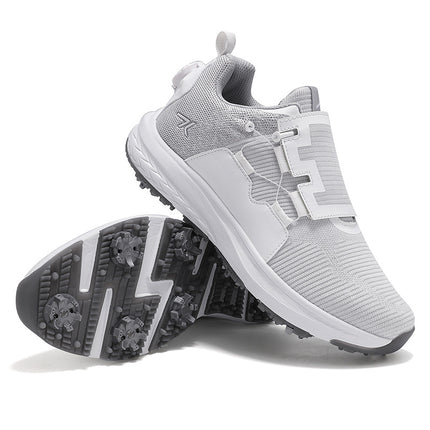 Cross-Border Foreign Trade Golf Shoes for Men and Women, Waterproof Rotating Buckle Shoes, Sports Shoes, Golf Couple Shoes, Waterproof and Non-Slip