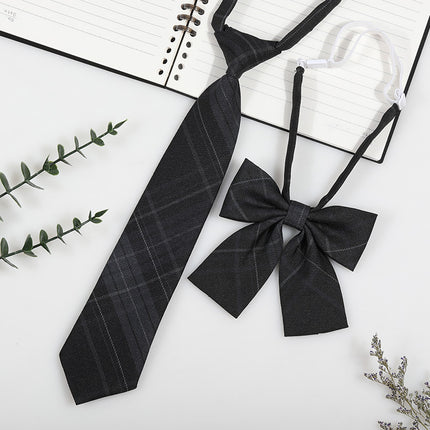 Japanese and Korean striped jk/dk college style men's and women's red cyanotic gray blue shirt accessories tie-free collar suit