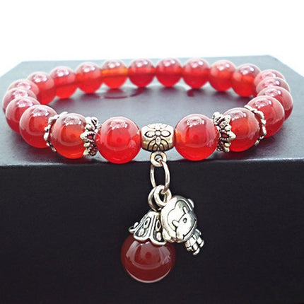 Red Agate Crystal Bracelet Women's Small Jewelry Bracelet Couple Jewelry Bracelet Jewelry Beaded Yiwu Small Commodity Jewelry