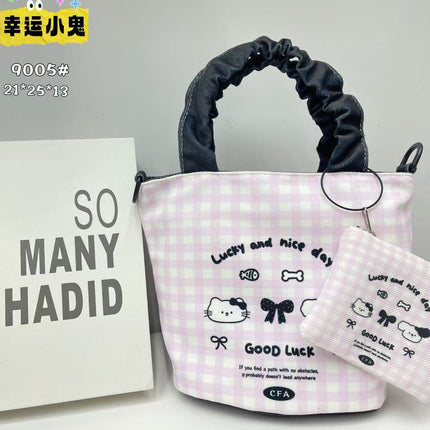 New Girls Handbag Storage Bag Cute Lunch Box Bag Handbag Mother Bag Korean Cartoon Bag Hand Bag