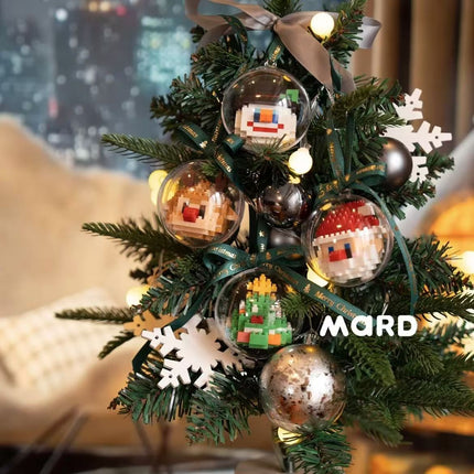 What is the cross-border Christmas building block ball micro-particle assembly puzzle snowman Christmas tree ornaments boys and girls gifts