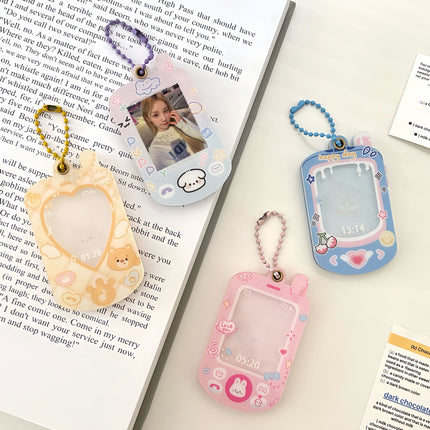 Original cute mobile phone puppy 1 inch ID photo magnetic card set card brick goo card goo plate acrylic hard card set
