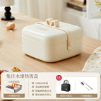 【no water injection required 150w】304 stainless steel liner electric lunch box - double compartment + carrying bag + utensils / [discounts available in bulk quantities]