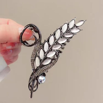 Wheat Spike Hair Clip, Chinese Style, Han Element, Tassel Updo Hair Clip, Large Size Shark Clip for Thick Hair, Snake-Shaped Hair Clip for Stray Hair