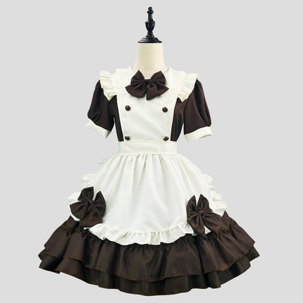 Japanese-Style Maid Lolita Soft Girl Dress Cos Anime Cream Sweetheart Cafe Cute Maid Uniform Set