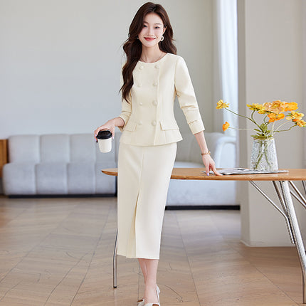 Suit Set Women 2024 Autumn Fashion Professional Wear Hotel Beauty Salon Front Desk Work Clothes Set