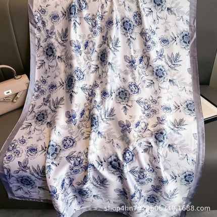 2024 New Arrival Li Brocade Satin Scarf Women's Elegant Printed Fashionable Scarf Spring Autumn Winter Scarf Scarf Shawl