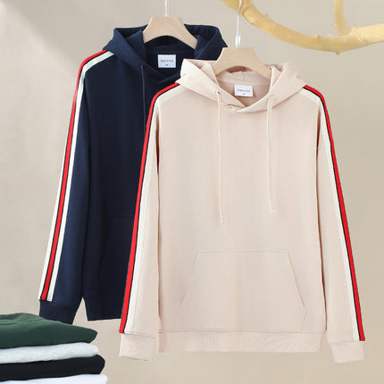 Early autumn 380g heavy pull American retro sweater men's loose casual solid color tide brand hooded couple hoodie women