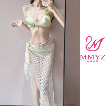 2026 New Bikini Hot Girl Bikini Set for Beach Vacation Photoshoot Hot Spring Three-Piece Strap Swimsuit for Women
