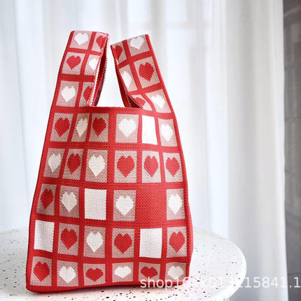 Knitted Bag Souvenir Gift Bag Kindergarten Kidsren Baby Full Moon Birthday Gift Cartoon Gift Bag Gift