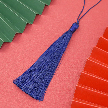 13cm Closed Tassel Fan Accessories Chinese Style Fan Pendant Bookmark Clothing Hanging Spike Accessories Jewelry Decoration Tassel