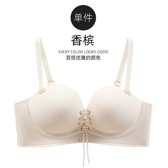 8899 sexy strap pull Baa cup small chest push up thickened non-empty cup no steel ring flat chest top support bra underwear