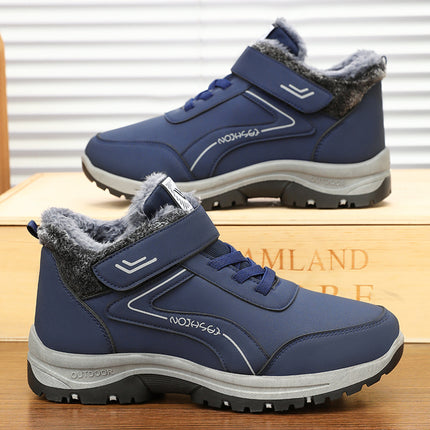 Snow Boots Men's Winter New Cotton Boots fleece-lined Thickened Outdoor Warm Cold Short Boots Casual Step Shoes Warm Cotton Shoes