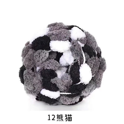 Big ball ball coarse wool round thread loop crochet sofa cushion carpet cushion handmade DIY woven material bag