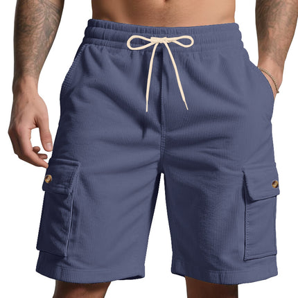 Cross-border Amazon American Outdoor Summer Men's Heavy Loose Casual Sports Corduroy Tooling Shorts
