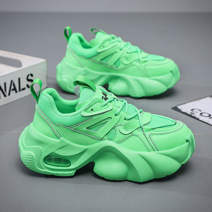 Internet Celebrity Height-Increasing Men's Shoes Air Cushion New Motorcycle Dad Shoes Thick-Soled Shoes Sports Mesh Casual Shoes Trendy Versatile Shoes