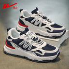 White and dark blue [retro casual hiking sneakers] / 39