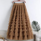 Dark khaki / M (17 rows of skirt length 85cm wide)