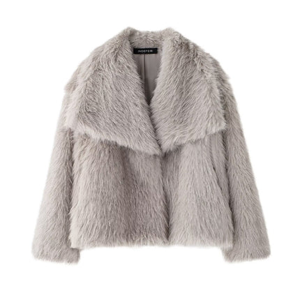 SAW AliExpress Independent Station Women's Wear European and American Style Artificial Fur Effect Short Coat 4360 240 712