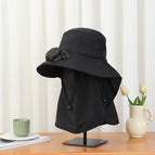 Black shawl fan hat / Solar + usb long battery life