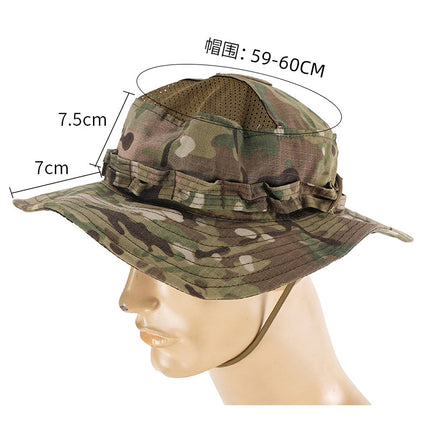 Foreign trade new military fan PRO second generation round hat with large brim spring and summer sunshade breathable tactical camouflage benney hat