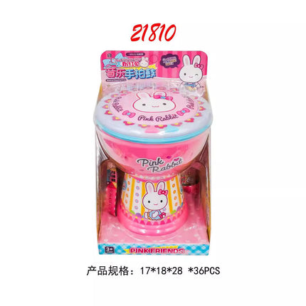 Yiyan pink rabbit kitchen refrigerator mini dressing table cake party simulation medical tools girl play house toy batch