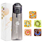 650ml / Transparent black with logo and 5 rings
