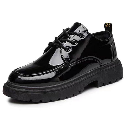 New Business Formal Leather Shoes for Men, Casual Wedding Groom, British Style, Height-Increasing, Summer Breathable, Young Round-Toe Men's Shoes