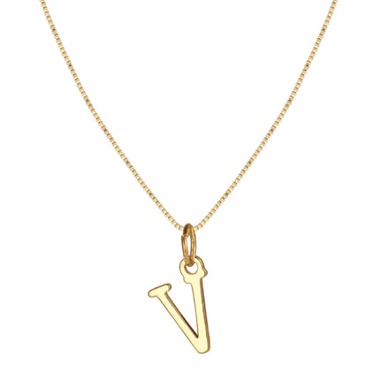Cross-border Amazon Hot Sale Simple Stainless Steel Letter Pendant Necklace Women Alloy Box Chain 26 Letter Clavicle Chain