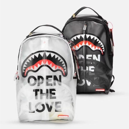 Sports Backpack Sg Spoof Shark Sexy Student Transparent Large Capacity Trendy Brand Backpack Leisure Travel School Bag