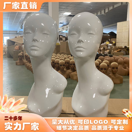 New Men's and Women's Head Dummy Head PVC Resin Model Wig Necklace Headset Hat Head Model Head Props