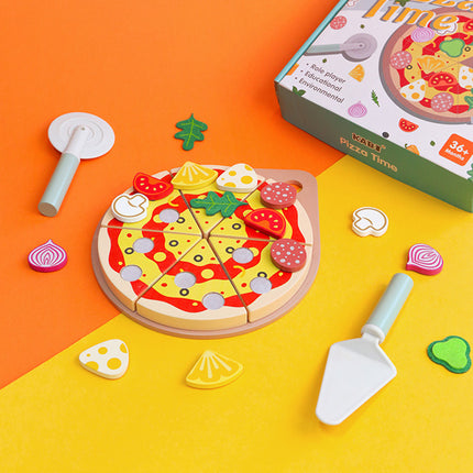 Children's Wooden Fruit and Vegetable Pizza Che Che Le Kindergarten Play Home Kitchen 234-year-old Educational Toys