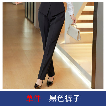 [Chinese-Style Reception] Front Desk Restaurant Waiter Work Uniform Professional Women's Vest Suit Spring and Autumn Suit